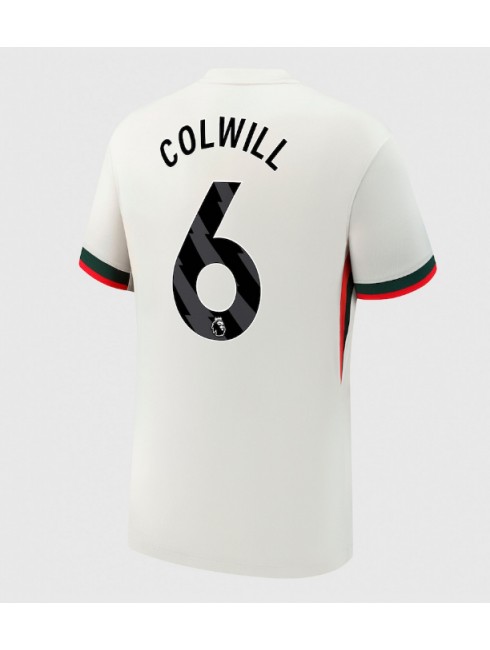 Moški Nogometna dresi replika Chelsea Levi Colwill #6 Gostujoči 2025-26 Kratek rokav Moški Nogometna dresi replika Chelsea Levi Colwill #6 Gostujoči 2025-26 Kratek rokav